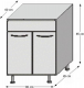 Spodní kuchyňská skříňka JURA NEW I DZ-80 dřezová, rigolletto dark/rigolletto light/wenge