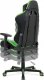 Kancelářská židle KA-V609 GRN, zelená+černá ekokůže, houpací mech., plastový kříž