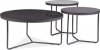 Kulatý konferenční stolek ARTEMIDA set 3 kusů, světle šedá/tmavě šedá/černá