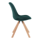 Jídelní židle SABRA, smaragdová Velvet látka/buk