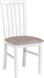 MIA 1 (MILANO 1)- jídelní židle bílá/ látka Béžová 18A  - kolekce "DRE" (K150-Z)
