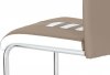 Pohupovací jídelní židle DCL-961 CAP, cappuccino, bílá ekokůže/chrom