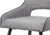 Designová jídelní židle HC-021 GREY2, látka šedá/černý kov