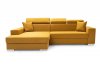 Rohová sedací souprava Mexicana LUX, rozkládací s úložným prostorem, levá, žlutá/Malmo 41