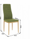 Jídelní židle COLETA NOVA zelená látka/kov buk