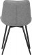 Židle jídelní, stříbrná látka, nohy černý kov CT-395 SIL2