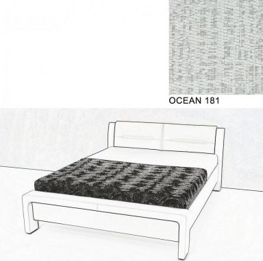 Čalouněná postel AVA CHELLO 160x200, OCEAN 181