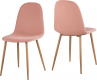 Jídelní židle LEGA, růžová Velvet látka/buk