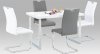 Jídelní stůl 120x75 cm, chrom / bílý lesk A770 WT