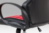 Kancelářská židle KA-E910 RED, koženka černá + červená 