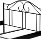 Kovová postel BED-1909 BK, 140x200, černá