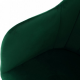 Designové otočné křeslo DALIO, Velvet látka, smaragdová/buk