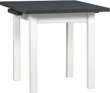 MAXMILIÁN 7 - jídelní stůl rozkládací (MAX 7) lamino Grafitová/nohy+podstava bílá- kolekce "DRE" (K150-E)