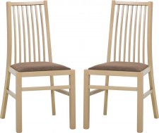 Dřevěná jídelní židle VOLANO 101 dub sonoma, (2ks)