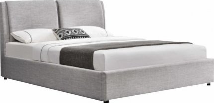Čalouněná postel GULIA 160x200, s úložným prostorem, šedá