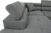 Rohová sedací souprava AMARETO NEW, rozkládací s úložným prostorem, levá, bílá/šedá