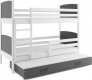 Patrová postel s přistýlkou Tamita bílá/grafit