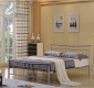 Kovová postel DORADO, 160x200, s roštem, stříbrná
