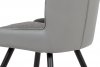Jídelní židle DCH-351 GREY2 koženka šedá + látka / černá kov
