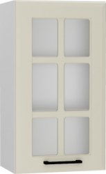 WS40P/L h. vitrína 1-dveřová INGRID bílá/coffee mat
