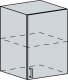 Horní kuchyňská skříňka GREECE 60H1D, 1-dveřová, bk/granát metalic
