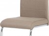 Jídelní židle HC-582 CAP2, látka cappuccino / boky koženka lanýž / chrom