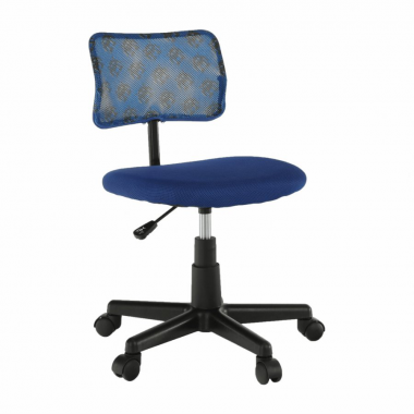 Otočná židle, modrá / vzor / černá, PERCY