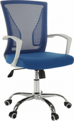 Kancelářská židle IZOLDA, modrá/bílá/chrom