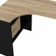 Rohový psací stůl Felix 118 černá MAT/oak