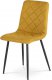 Jídelní židle, potah žlutá látka, kovové nohy - černý lak DCL-387 YEL2