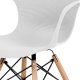 Plastová jídelní židle ALBINA WT, bílá/natural