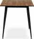 Jídelní stůl, 120x75 cm, deska MDF, dýha divoký dub, kovové nohy,  černý lak AT-682 OAK