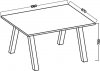 Jídelní stůl KOLINA 138x67 cm, černá/lancelot