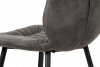 Jídelní židle, potah šedá látka v dekoru vintage kůže, kovová podnož, černý matný lak AC-1127 GREY3