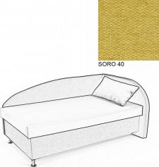 Čalouněná postel AVA NAVI, s úložným prostorem, 120x200, pravá, SORO 40