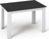 Jídelní stůl MANGA 120x80, bílá/černá