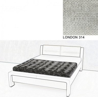 Čalouněná postel AVA CHELLO 160x200, LONDON 314