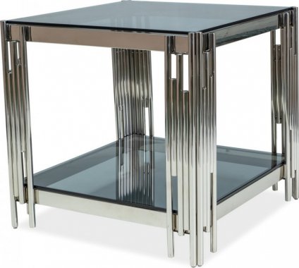 Konferenční stolek FOSSIL B, kov/sklo