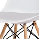 Plastová jídelní židle CT-741 WT, bílá ekokůže/natural