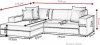 Rohová sedací souprava Mexicana, rozkládací s úložným prostorem, pravá, tmavě šedá/Inari 94