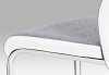 Jídelní židle HC-238 GRW2 šedá látka / bílá koženka