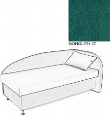 Čalouněná postel AVA NAVI, s úložným prostorem, 90x200, pravá, MONOLITH 37