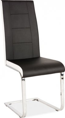 Pohupovací jídelní židle H-629 černá/bílé boky