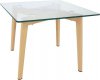 Konferenční stolek, sklo / kov s úpravou buk, PEDREK TYP 1