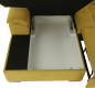Rohová sedací souprava EVANGELIN, rozkládací s úložným prostorem, levá, hořčicová