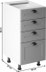 Spodní kuchyňská skříňka LAYLA D40S4 se šuplíky, šedá mat/bílá