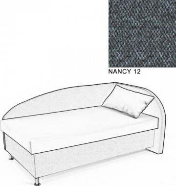 Čalouněná postel AVA NAVI, s úložným prostorem, 120x200, pravá, NANCY 12