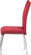 Jídelní židle HC-485 RED2, potah vínově červená látka, bílé prošití/chrom