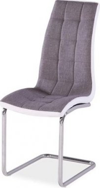 Pohupovací jídelní židle H-103 šedá/bílá