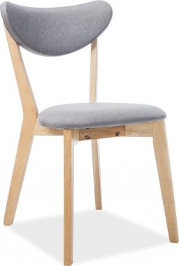 Dřevěná jídelní židle BRANDO šedá/dub
